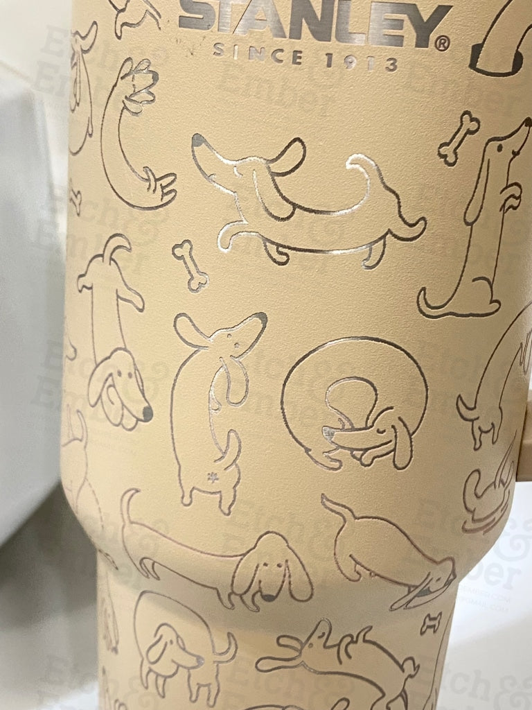 Wiener Dog Custom Stanley Adventure Quencher 40 oz tumbler – Etch and Ember