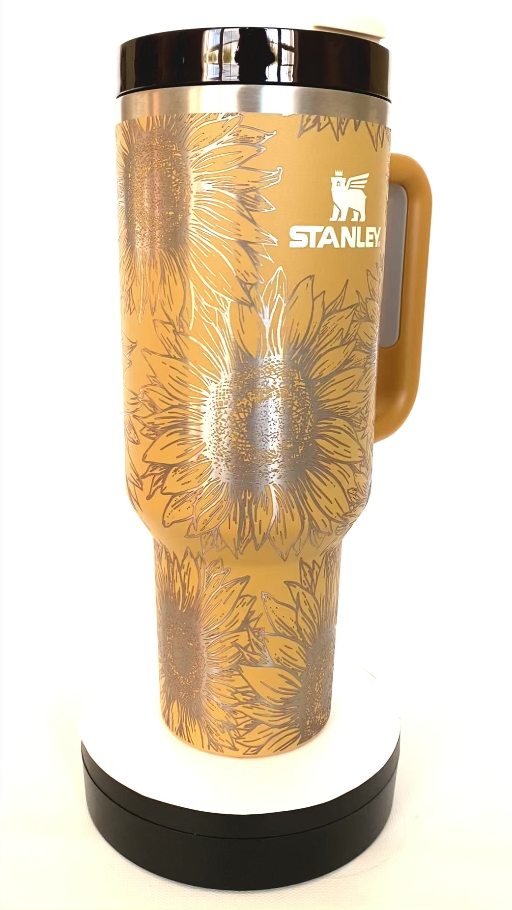 Sunflower Stanley Quencher 40oz, Stanley Mug, Engraved Tumbler, Engraved  Stanley, Floral Stanley, Full Wrap Stanley, Travel Mug With Handle 