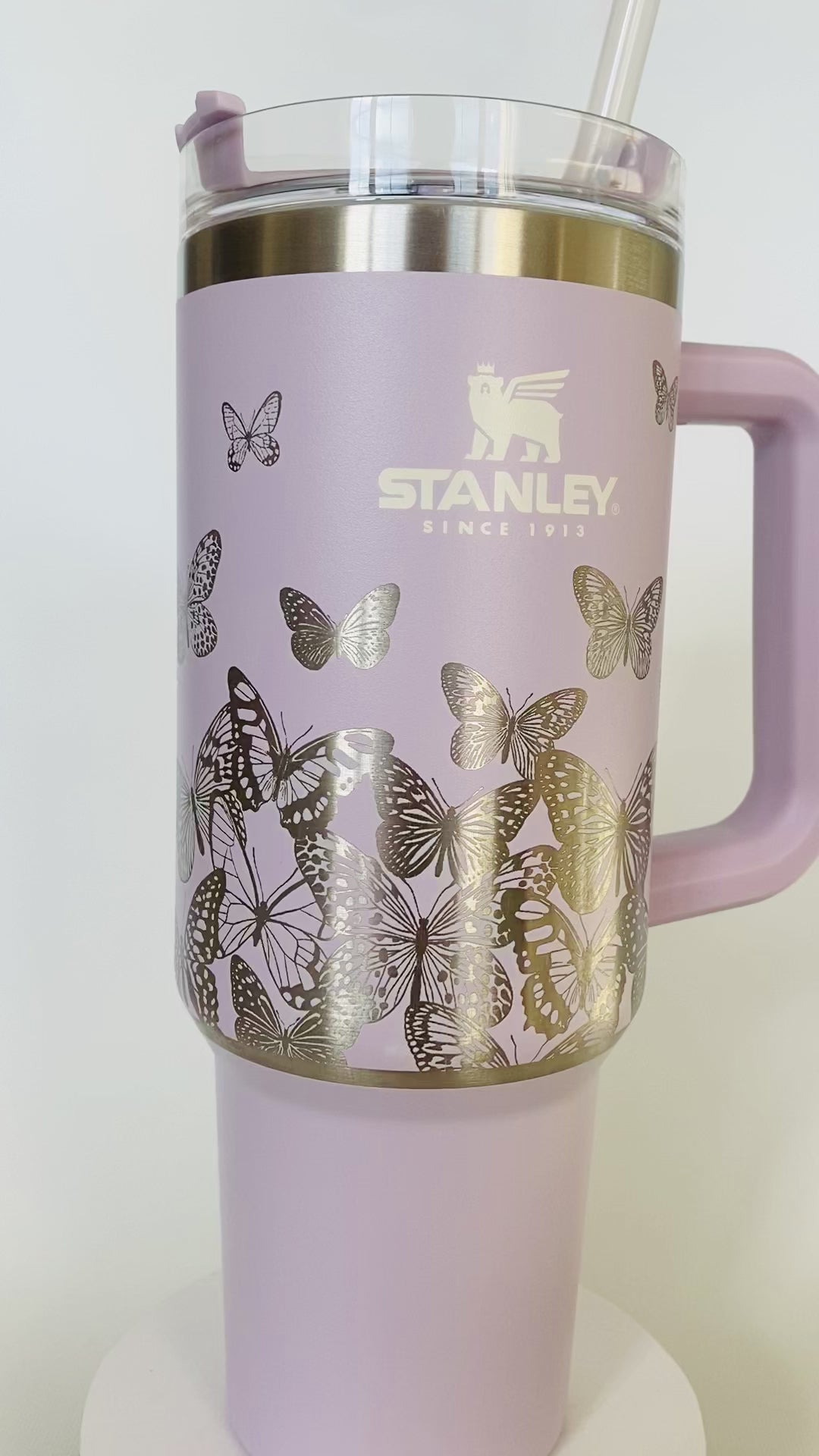 Butterflies Custom Stanley Adventure Quencher 40 oz tumbler – Etch