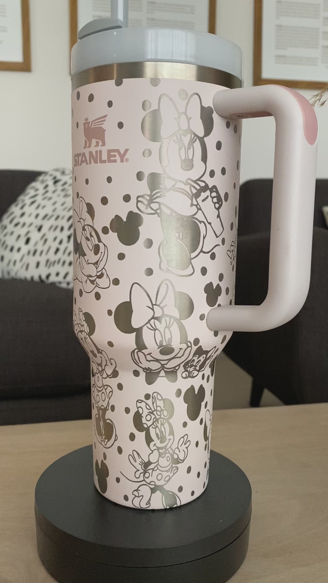 Such a cool customized Disney Stanley tumbler by @etchandember  #disneytumbler #disneystanley #stanleydisney #disneymug #disneycastle…